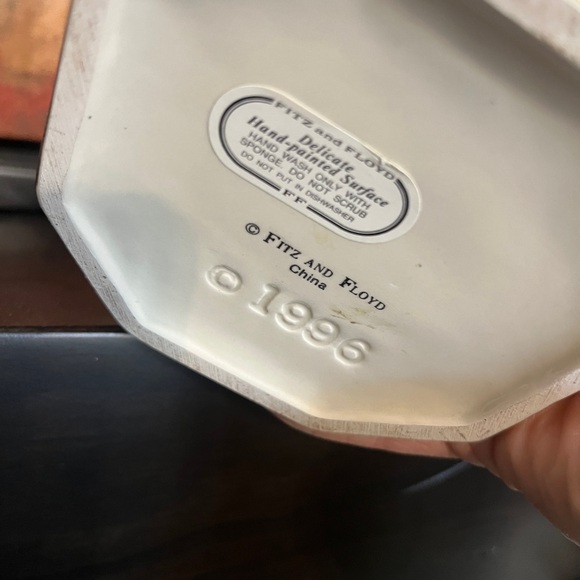 1996 Fitz and Floyd “snowy woods” collection trinket decore - Picture 6 of 6